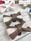 brown leather dog bow tie