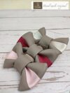 grey leather dog bow ties