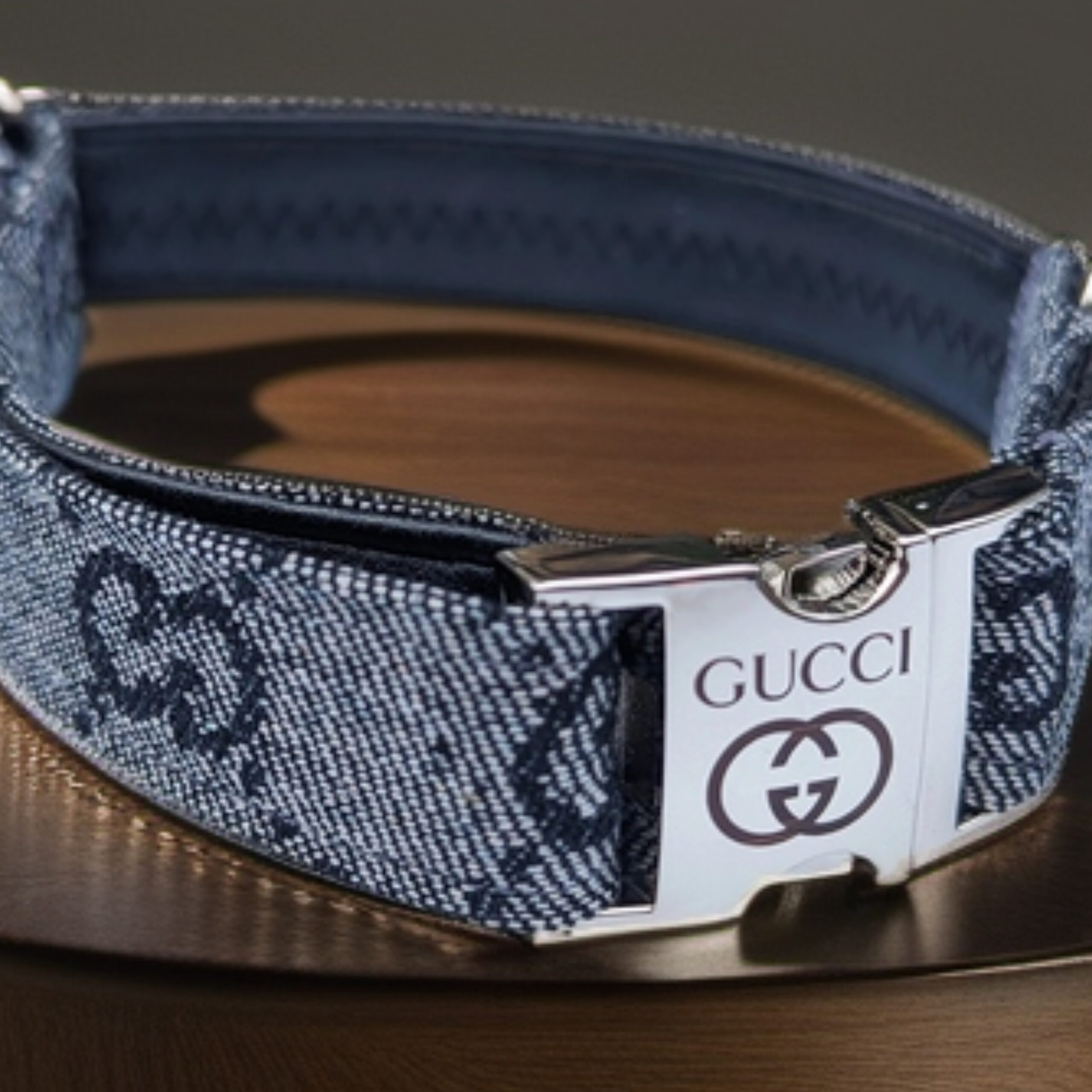designer dog collar and leash large and small dogs grey gucci