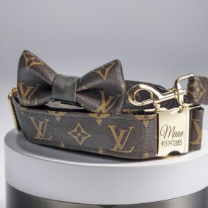 Louis Vuitton dog collar and leash small medium and large