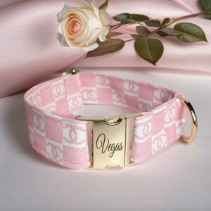 Chanel designer dog and cat collar small and large