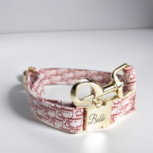 Dior designer dog collar in pink small and large