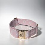 L&V luxury pink dog puppy and cat collar with leash - small and large