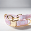 pink dior dog puppy collar and leash small medium and large