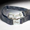 Black louis vuitton dog puppy collar and leash small medium and large