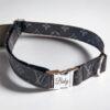 Black louis vuitton dog puppy collar and leash small medium and large