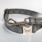 black gucci leather dog collar and leash small medium and large