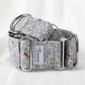 grey purple floral extra wide martingale collar whippet greyhound and extra large dogs