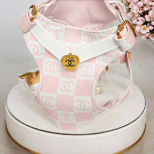 Chanel dog harness collar and leash