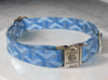 goyard designer dog collar in small and large blue green red and yellow black