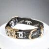 christmas designer luxury puppy collar black leather