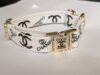 white coco designer luxury puppy collar black leather